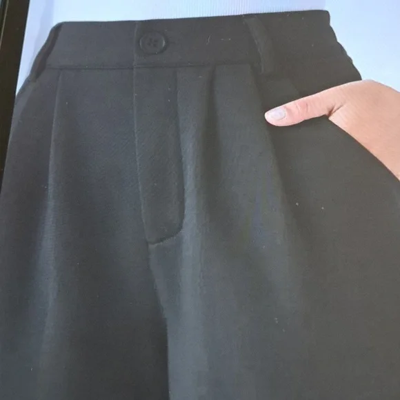 MEDIUM     HALARA FLEECE MIDRISE BUTTON / ZIPPER CASUAL PANTS - Picture 3 of 8